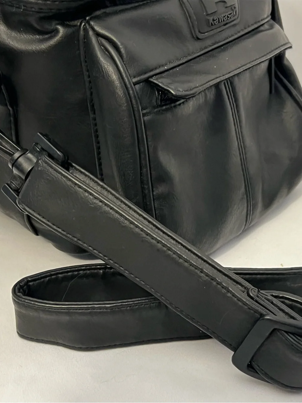 Genuine Kawasaki Motorcycle Travel Bag Black Shoulder Bag